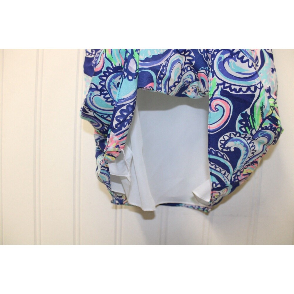 Lilly Pulitzer Lela Hanging With The Fronds Silk Slip Double V-Neck Dress Size S - Picture 9 of 11
